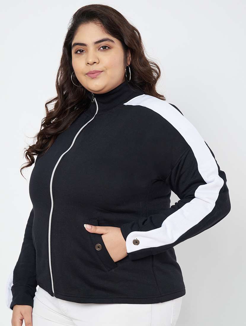 women plus size tapered long sleeve sweatshirt