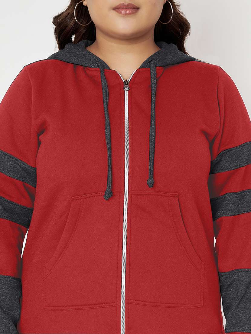 women plus size long sleeve hooded sweatshirt - 22086888 -  Standard Image - 5