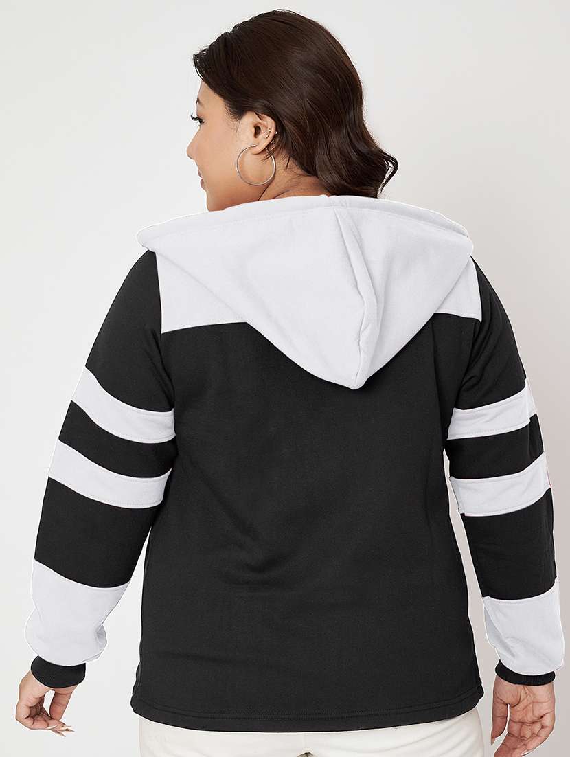 women plus size long sleeve hooded sweatshirt - 22086889 -  Standard Image - 3