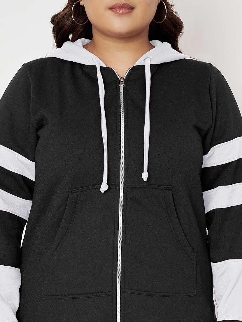women plus size long sleeve hooded sweatshirt - 22086889 -  Standard Image - 5