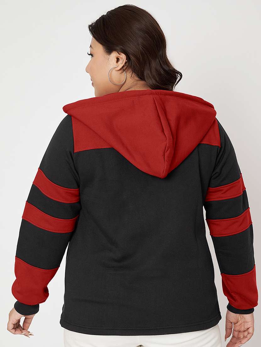 women plus size long sleeve hooded sweatshirt - 22086890 -  Standard Image - 3