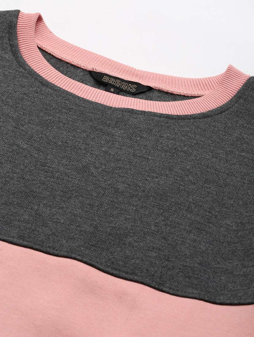 women color blocked long sleeve sweatshirt - 22086898 -  Standard Image - 5