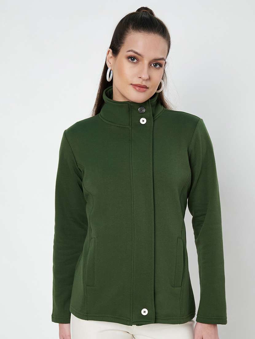 women solid long sleeve sweatshirt