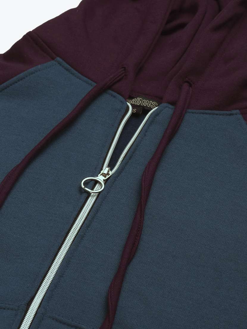 women color blocked long sleeve hooded sweatshirt - 22086918 -  Standard Image - 5