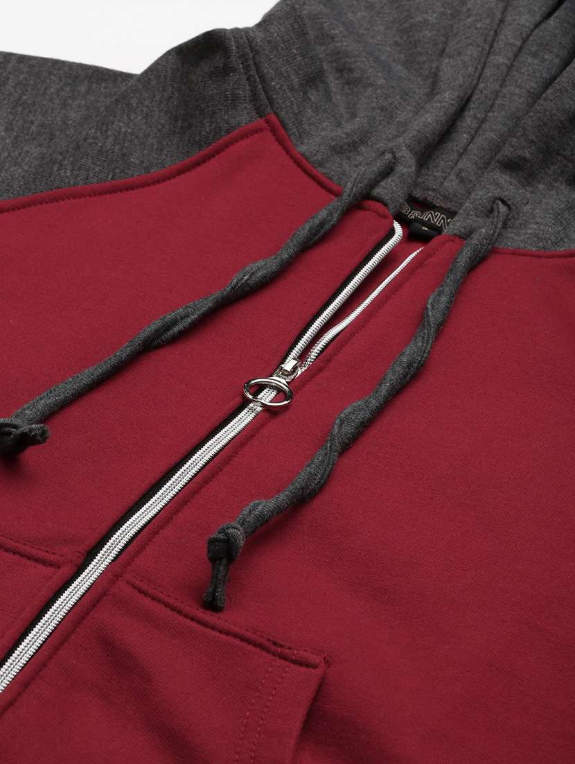 women color blocked long sleeve hooded sweatshirt - 22086921 -  Standard Image - 5