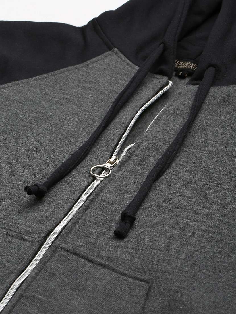 women color blocked long sleeve hooded sweatshirt - 22086922 -  Standard Image - 5