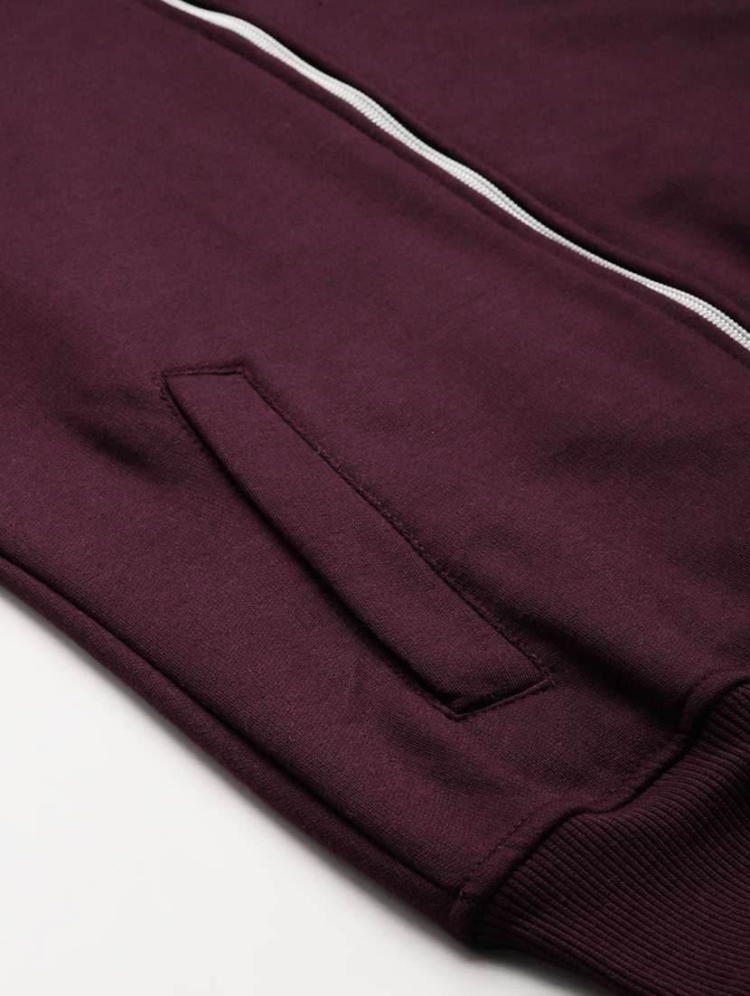 women solid long sleeve hooded sweatshirt - 22086941 -  Standard Image - 5