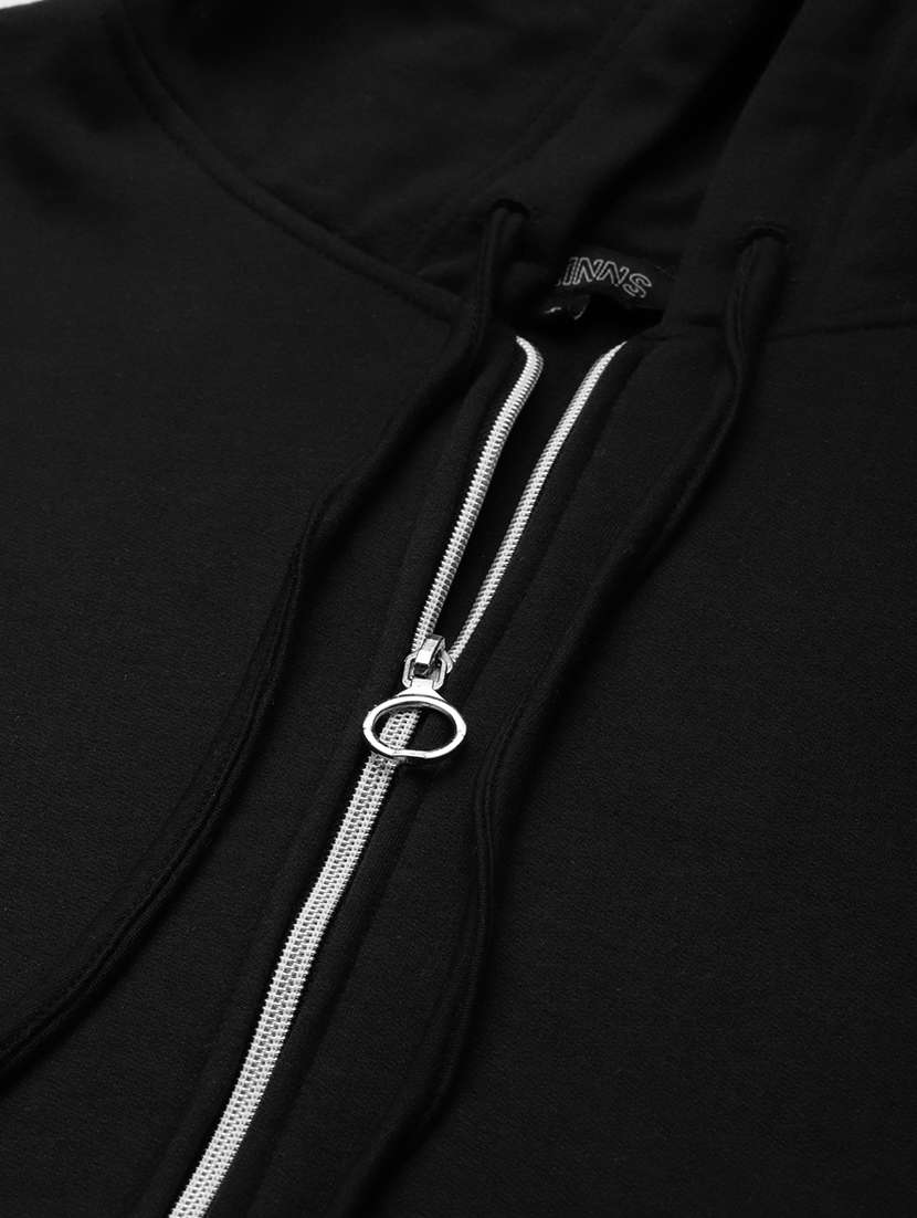 women solid long sleeve hooded sweatshirt - 22086948 -  Standard Image - 5