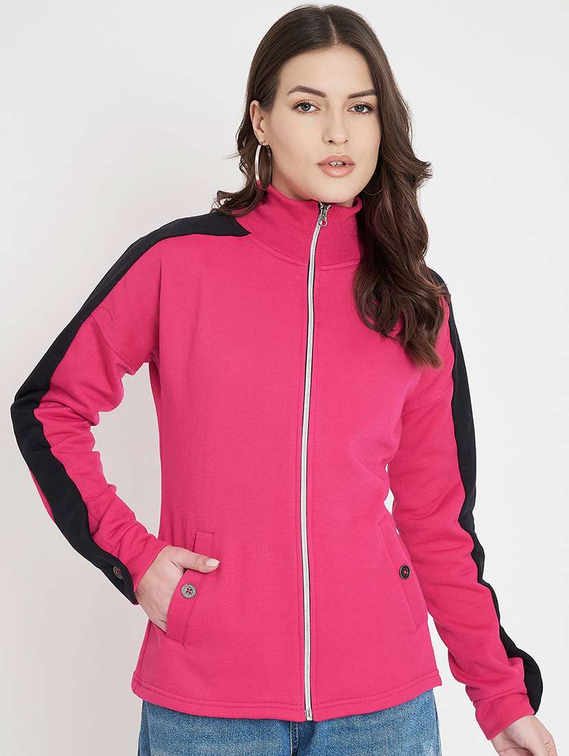 women tapered long sleeve sweatshirt