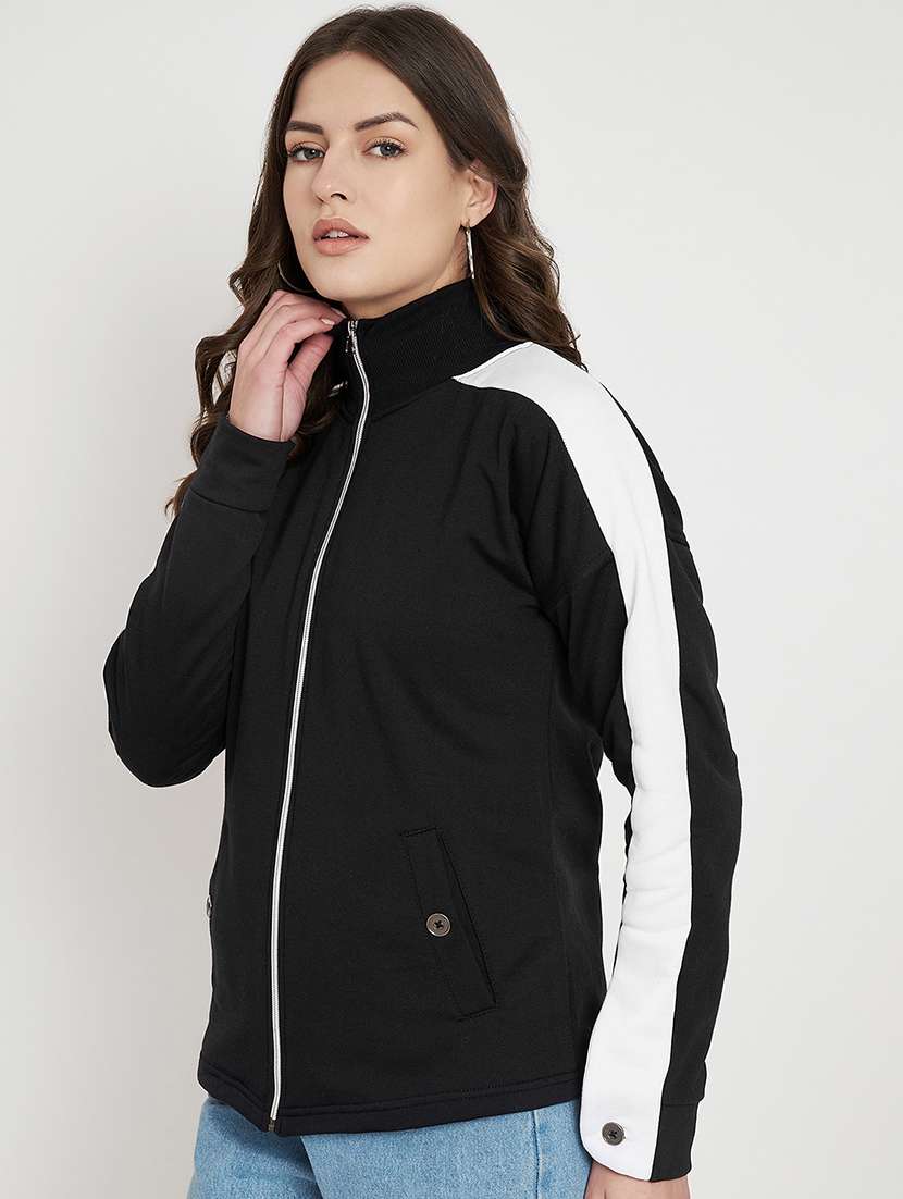 women tapered long sleeve sweatshirt