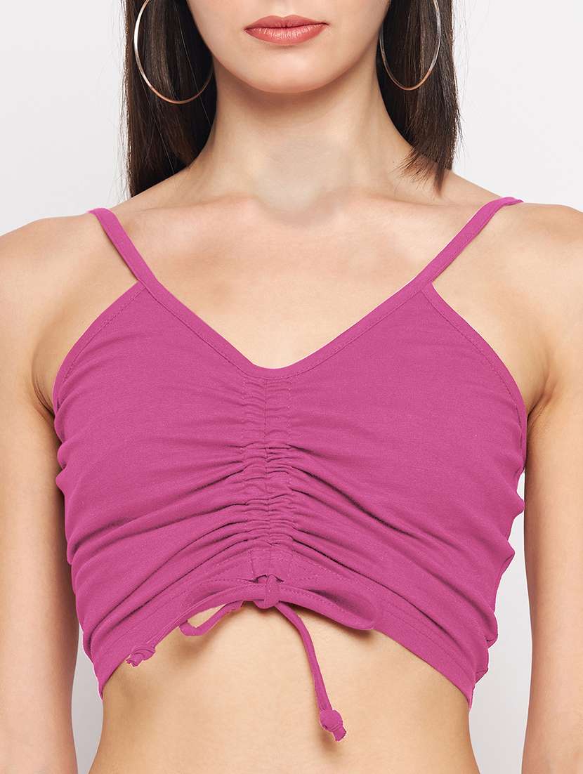 women solid sleeveless top & shorts co-ord set - 22086995 -  Standard Image - 5