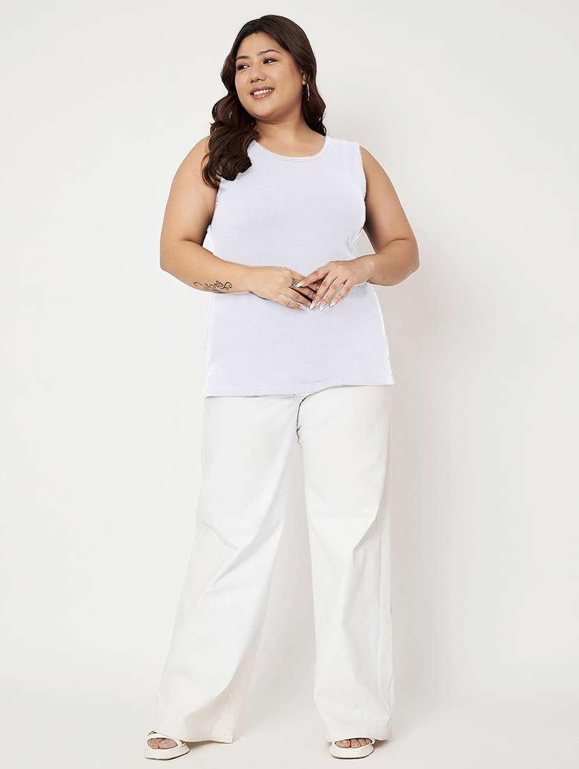 women plus size solid sleeveless camisole - 22087009 - Standard Image - 5