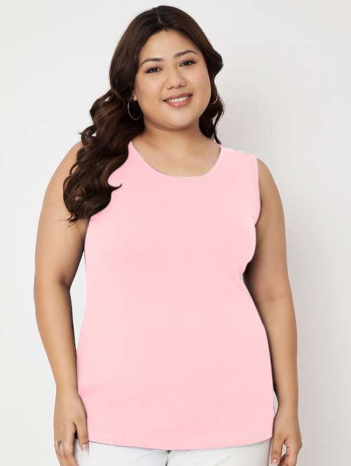 women plus size solid sleeveless camisole - 22087010 -  Standard Image - 0