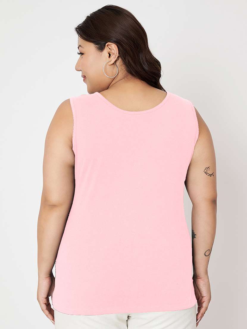women plus size solid sleeveless camisole - 22087010 - Standard Image - 3