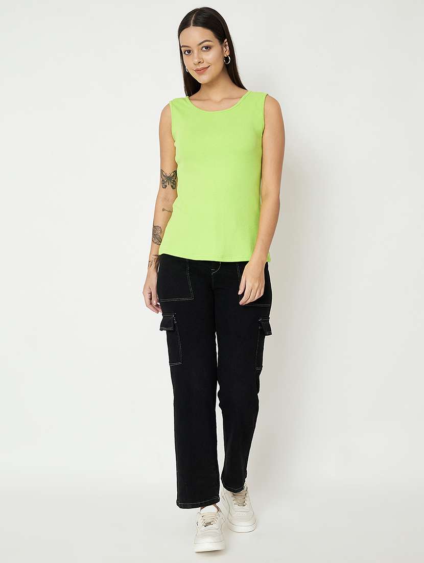 women solid sleeveelsss camisole - 22087013 - Standard Image - 5