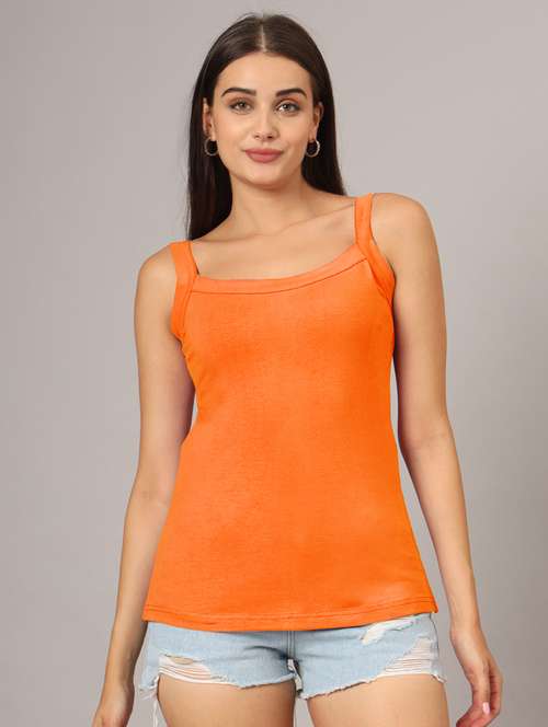 women solid sleeveelsss camisole - 22087017 - Standard Image - 0