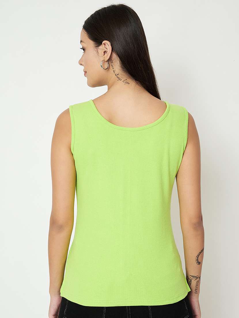 women solid sleeveelsss camisole - 22087020 - Standard Image - 3