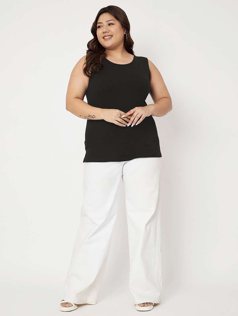 women plus size solid sleeveelsss camisole - 22087021 - Standard Image - 5