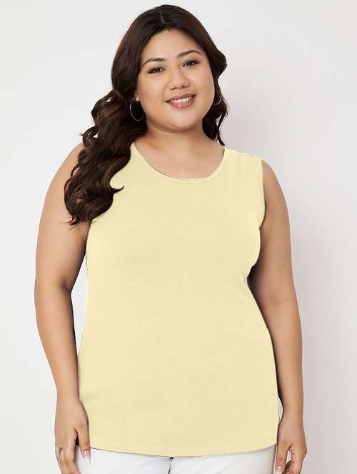 women plus size solid sleeveelsss camisole - 22087026 - Standard Image - 0