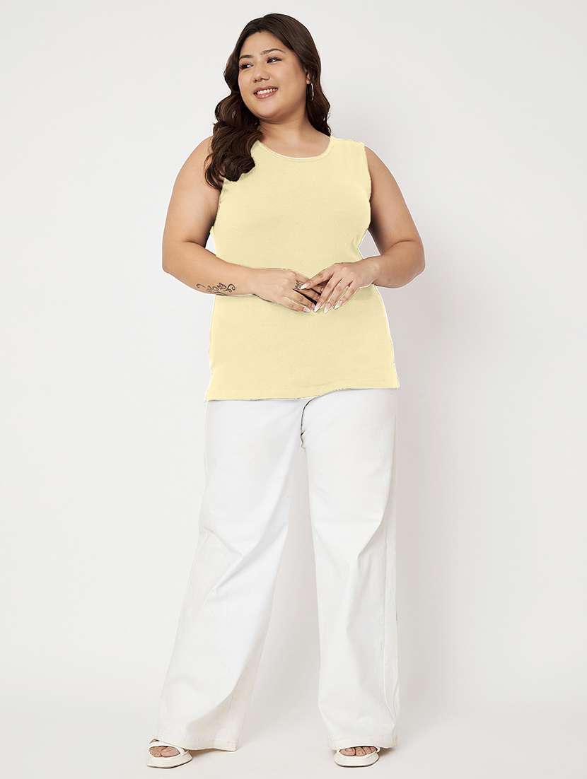 women plus size solid sleeveelsss camisole - 22087026 - Standard Image - 5