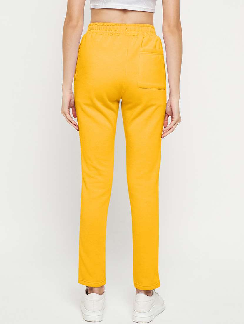 women solid mid rise regular fit track pant - 22087030 -  Standard Image - 3