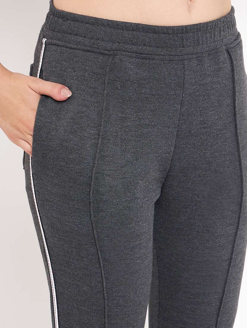 women solid mid rise yoga pants - 22087034 -  Standard Image - 5