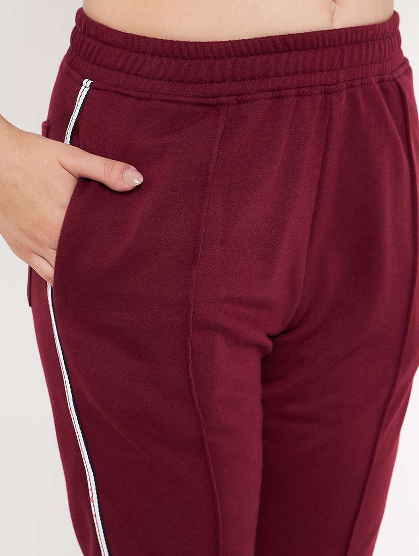 women solid mid rise yoga pants - 22087035 -  Standard Image - 5