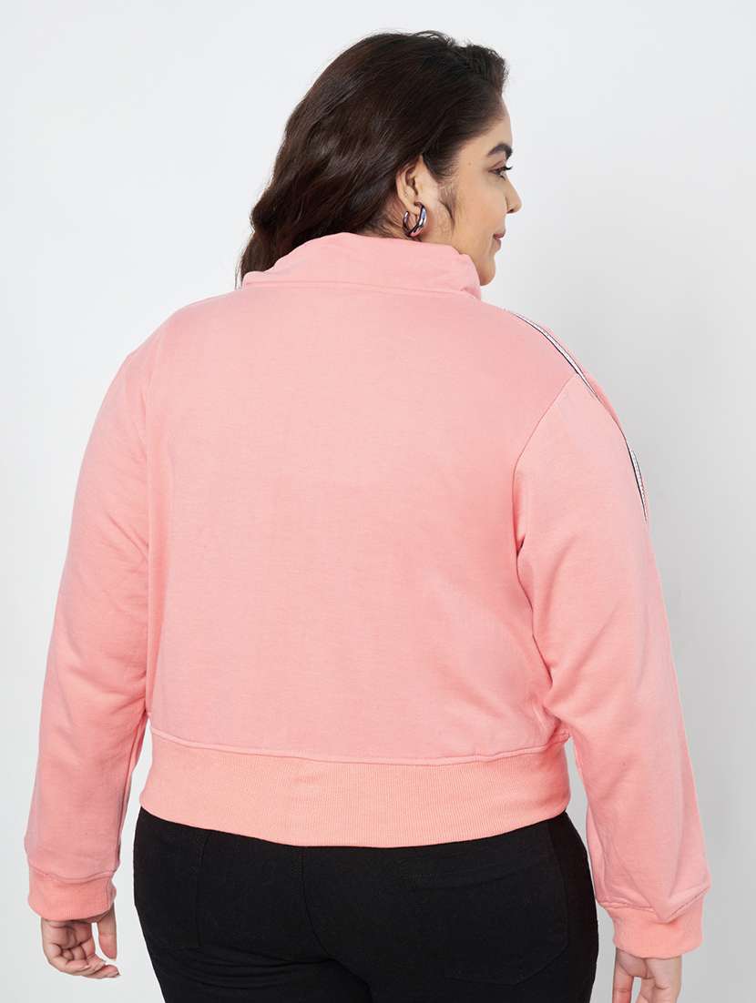 women plus size solid long sleeve jacket - 22087043 -  Standard Image - 3