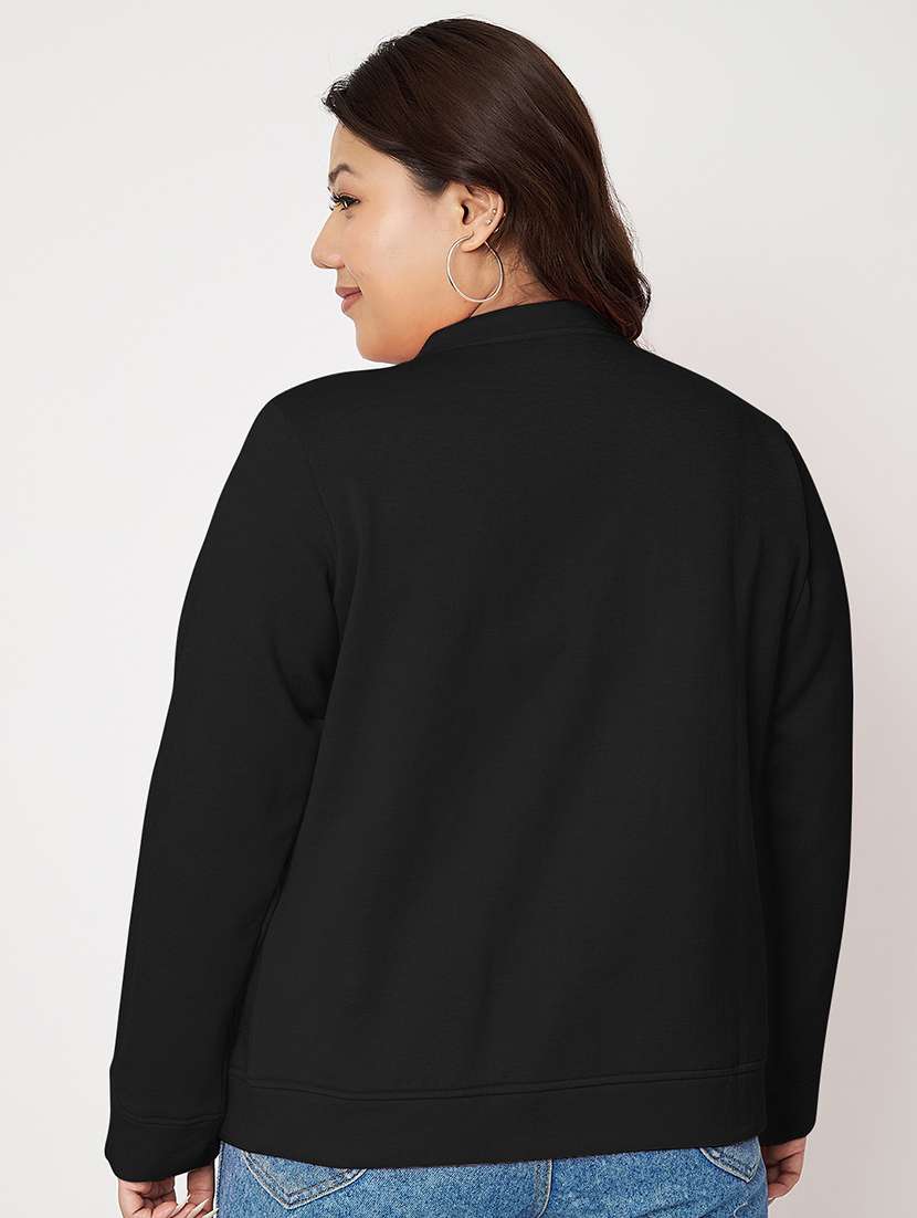 Women Plus Size Solid Long Sleeve Jacket Shrug - 22087050 -  Standard Image - 3