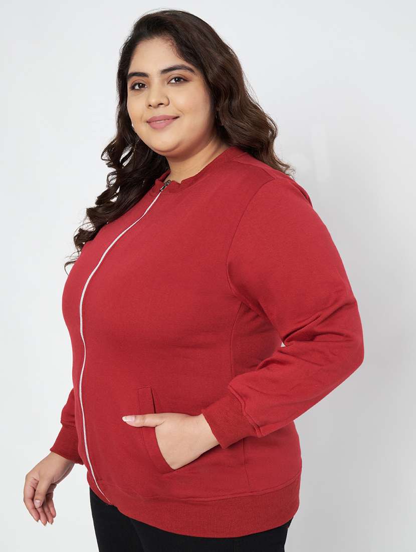 women plus size solid long sleeve jacket - 22087055 -  Standard Image - 3