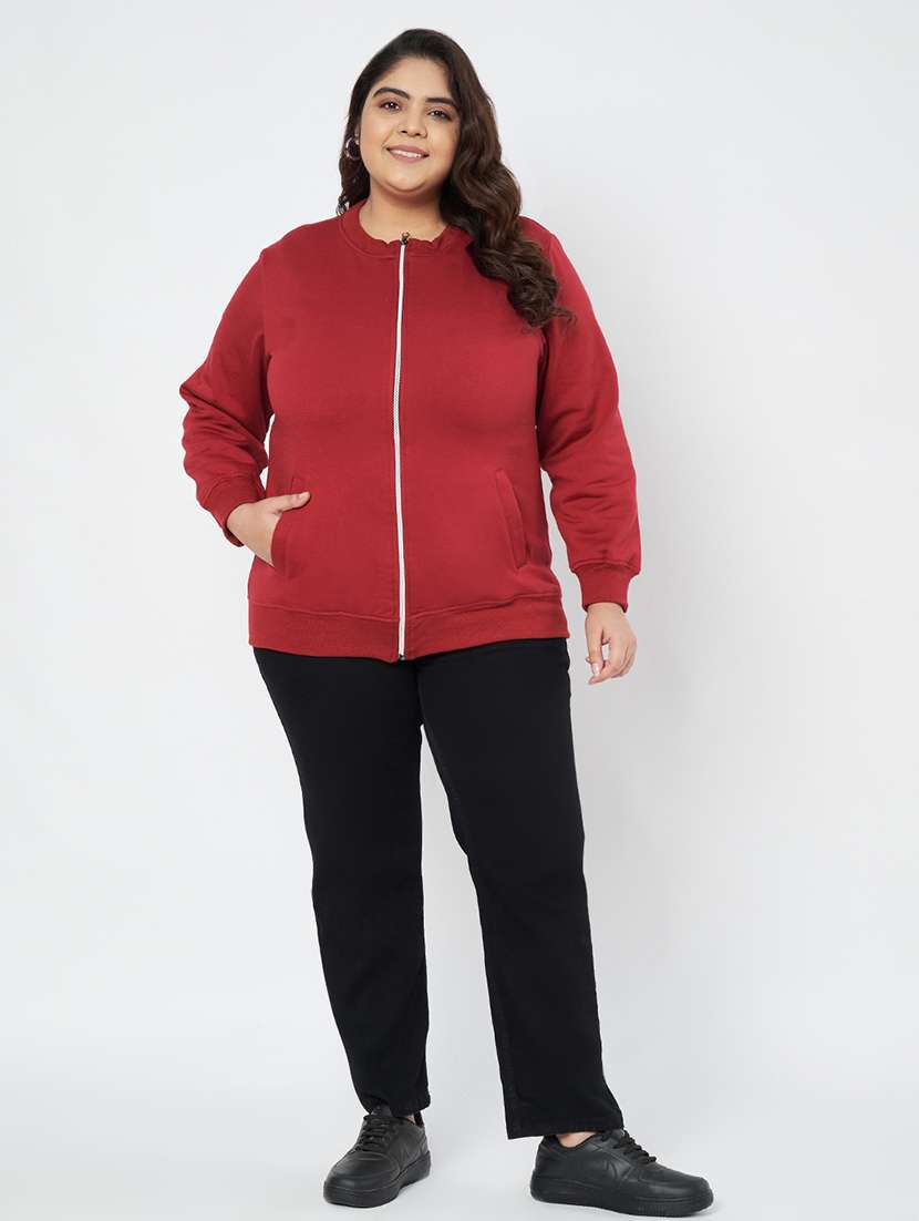 women plus size solid long sleeve jacket - 22087055 -  Standard Image - 5