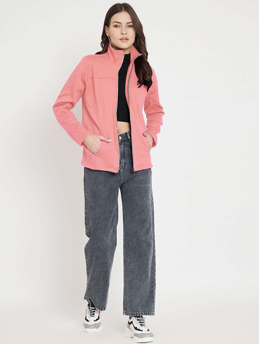 women solid long sleeve jacket - 22087058 -  Standard Image - 5