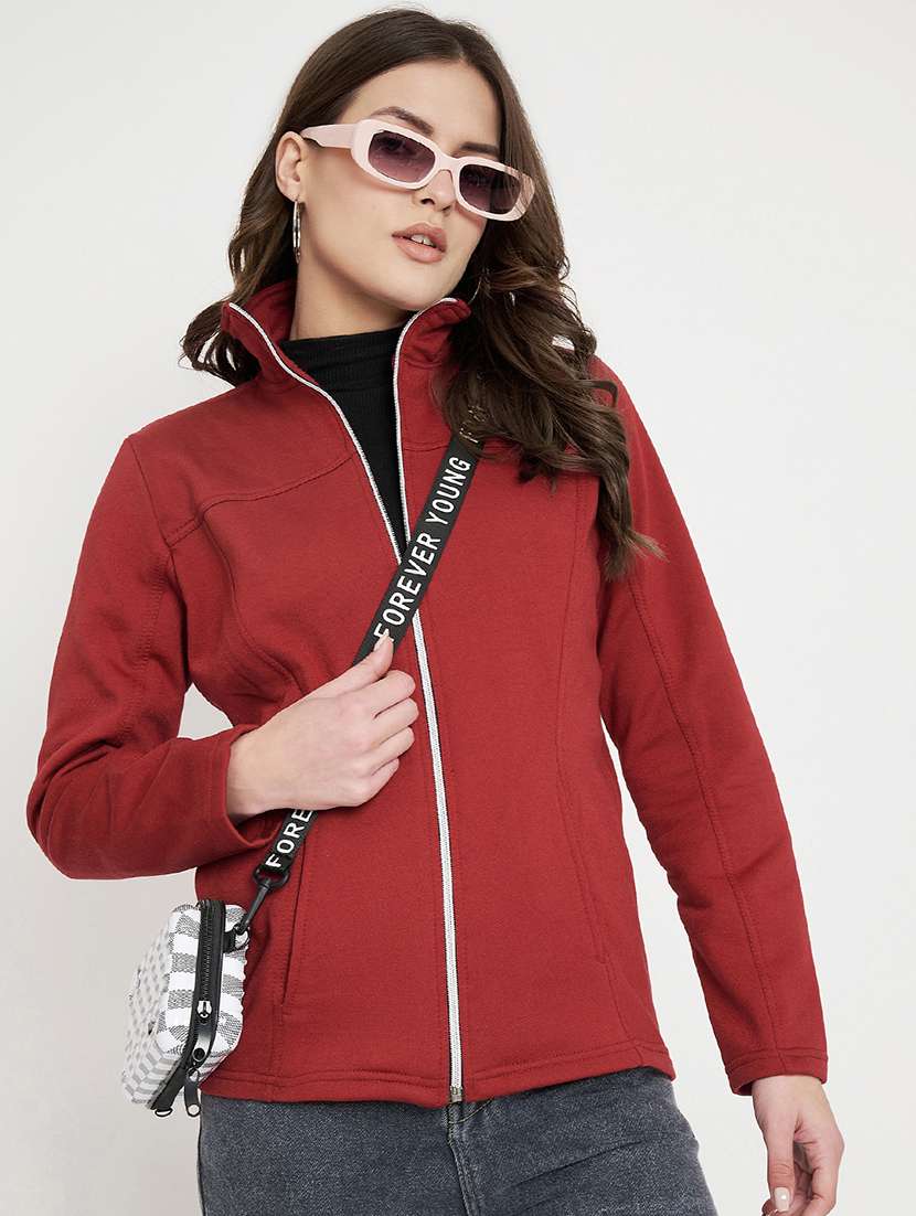 women solid long sleeve jacket