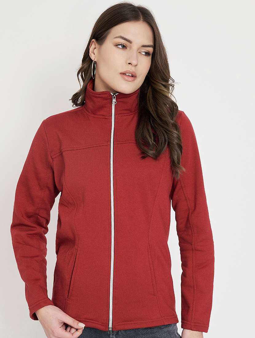 women solid long sleeve jacket - 22087060 -  Standard Image - 3