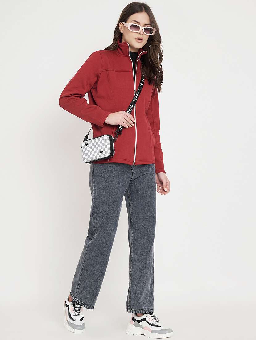 women solid long sleeve jacket - 22087060 -  Standard Image - 5