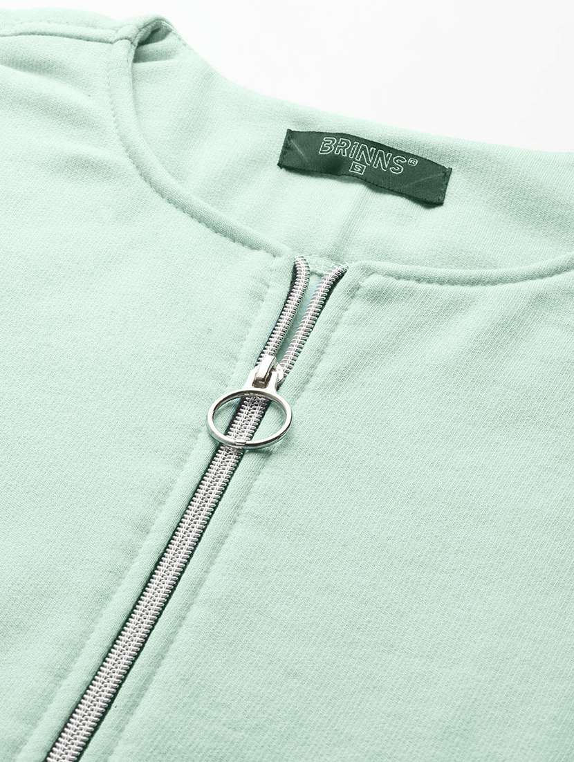 women solid short sleeve jacket - 22087071 -  Standard Image - 5