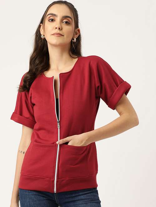 women solid short sleeve jacket - 22087072 -  Standard Image - 0