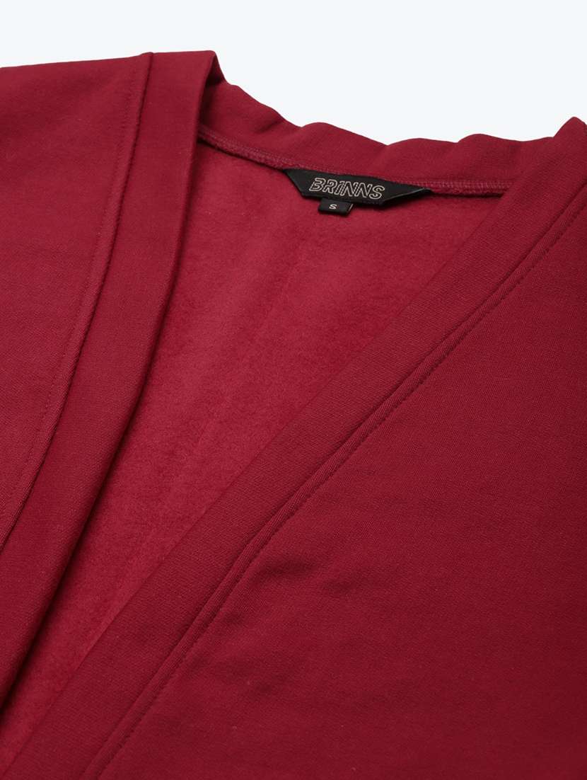 women solid long sleeve shrug - 22087083 -  Standard Image - 5