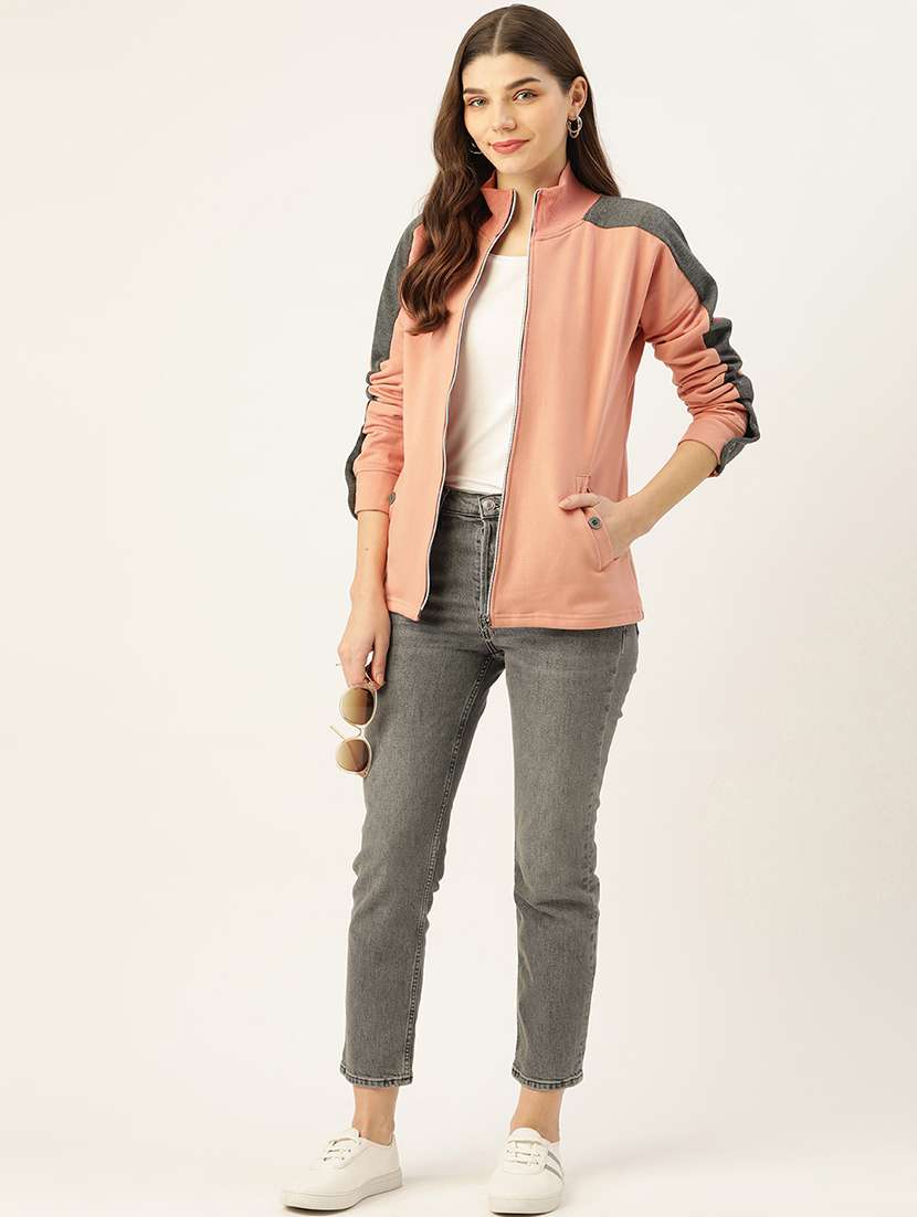 women color blocked sleeveless jacket - 22087096 -  Standard Image - 3