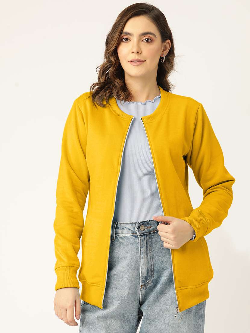 women solid long sleeve jacket