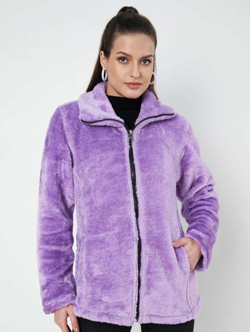 women solid long sleeve jacket