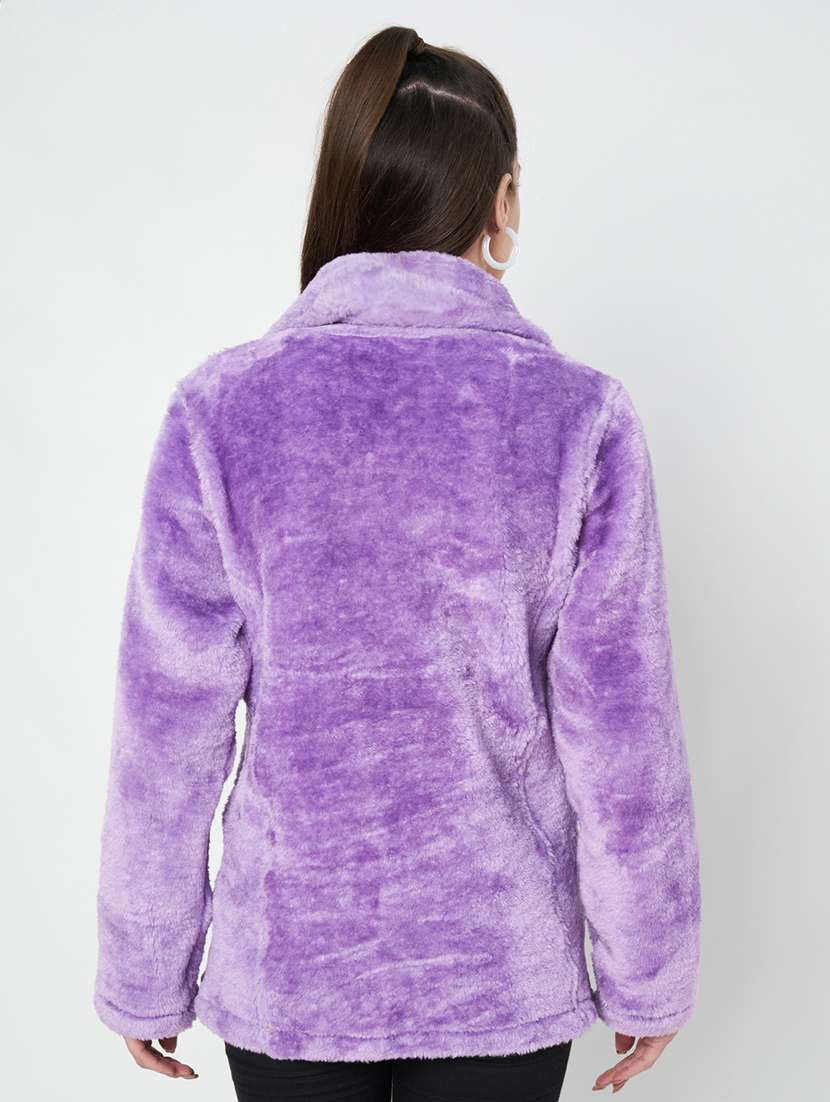 women solid long sleeve jacket - 22087105 -  Standard Image - 3