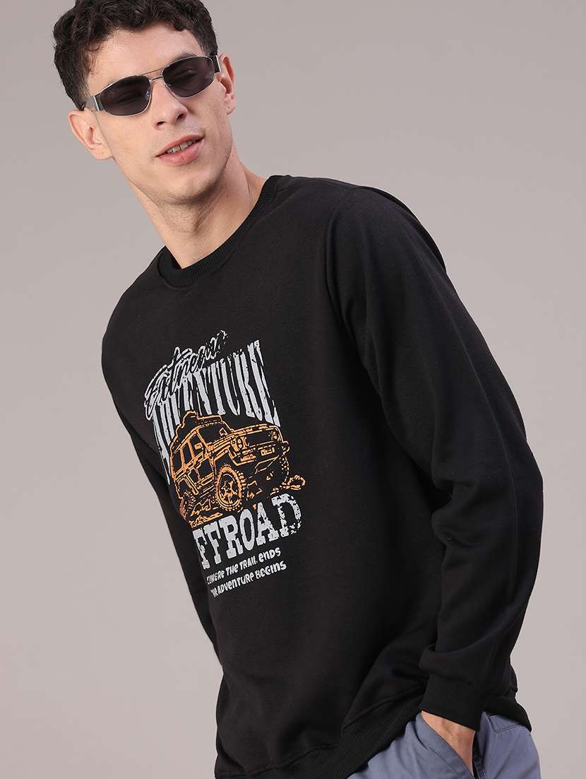 men printed long sleeve sweatshirt
