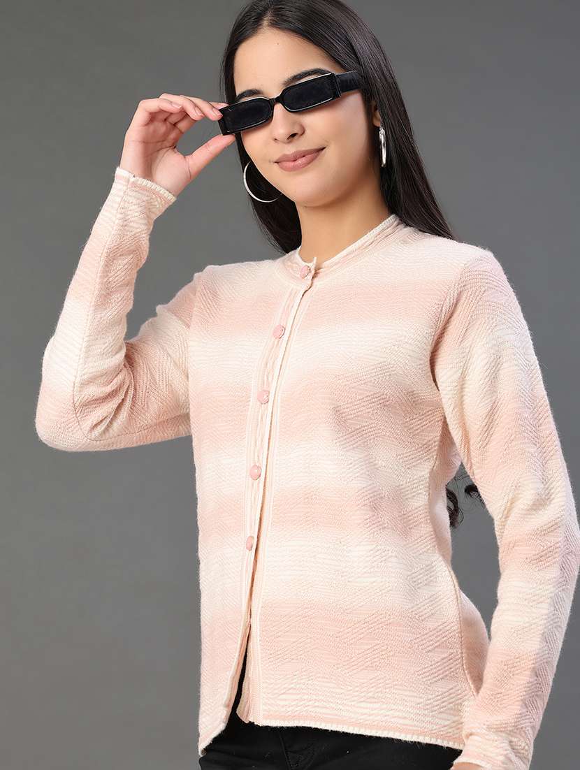 women self design long sleeve cardigan