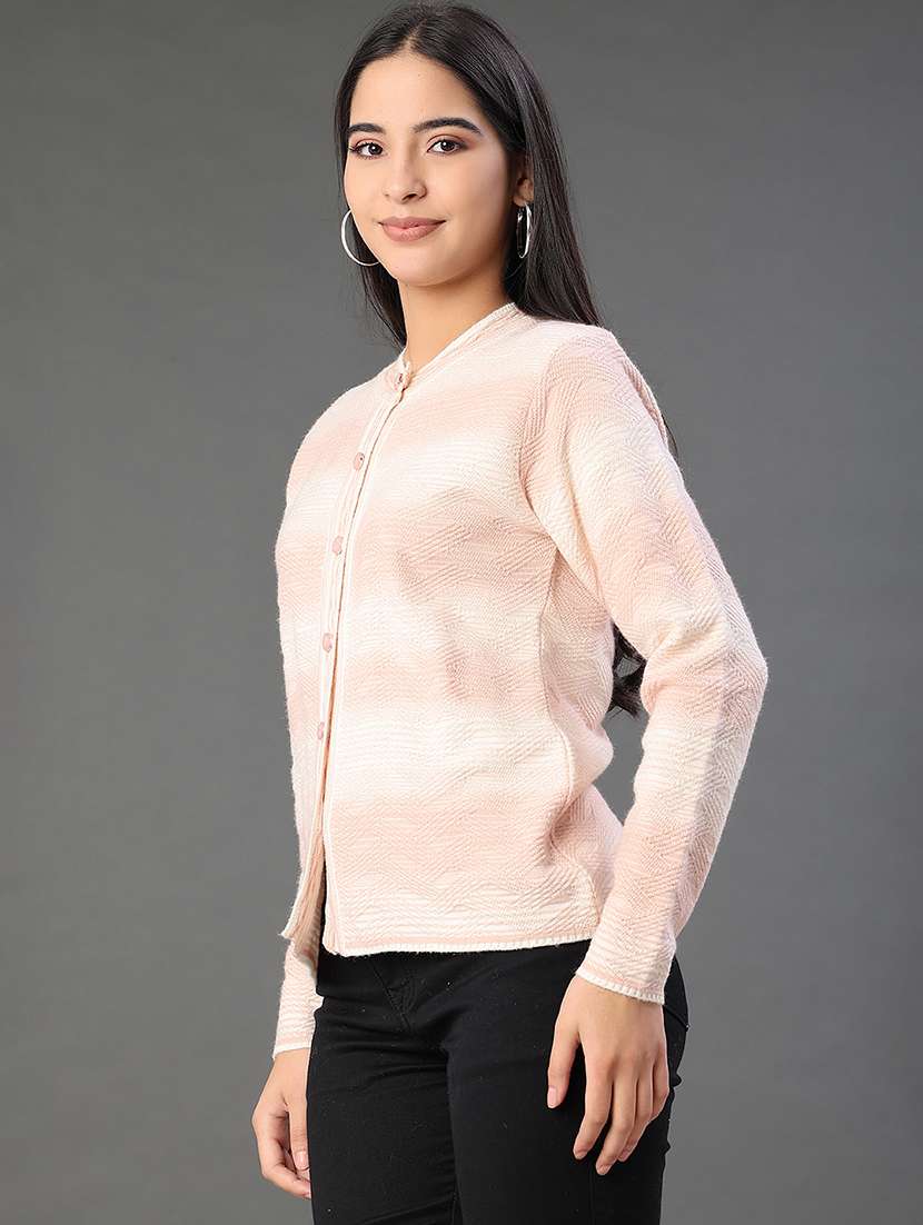 women self design long sleeve cardigan - 22087408 -  Standard Image - 3
