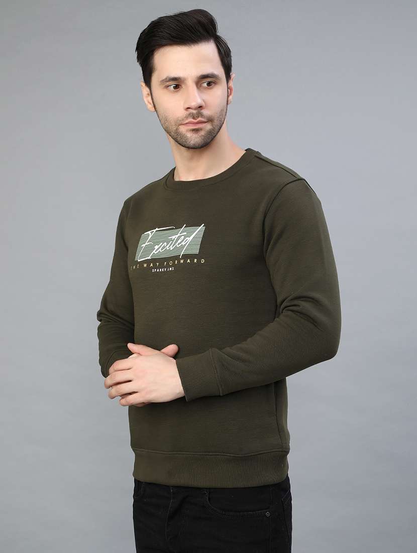 men chest print long sleeve regular fit sweatshirt - 22087518 -  Standard Image - 3