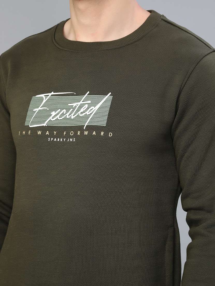 men chest print long sleeve regular fit sweatshirt - 22087518 -  Standard Image - 5