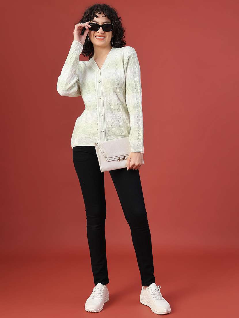 women self design long sleeve cardigan - 22087570 -  Standard Image - 5