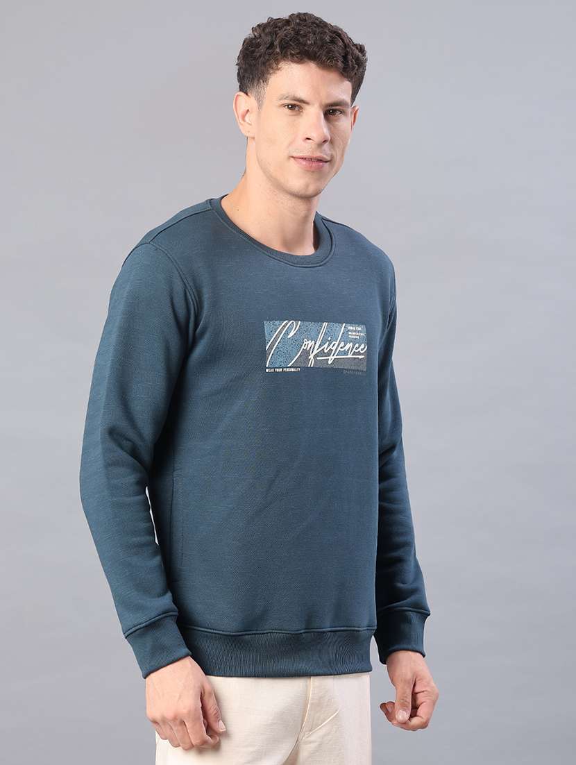 men chest print long sleeve regular fit sweatshirt - 22087575 -  Standard Image - 3