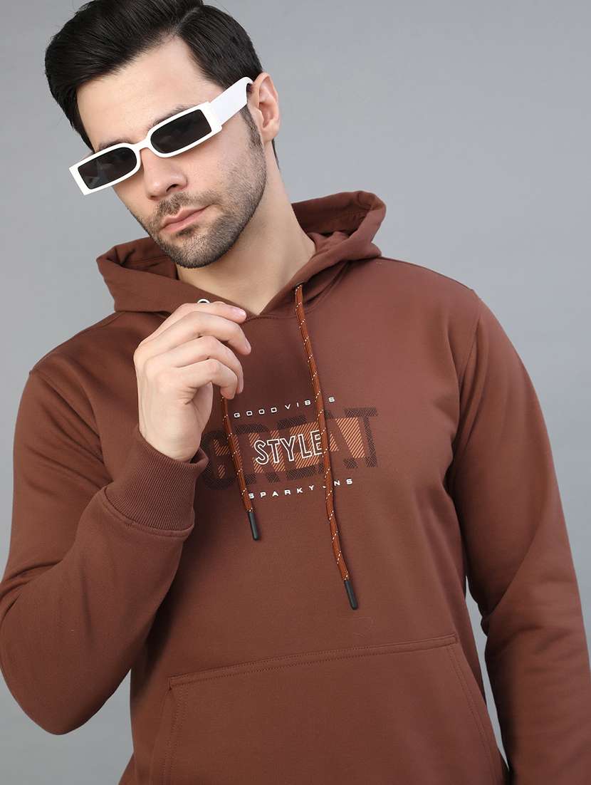 men chest print long sleeve regular fit sweatshirt